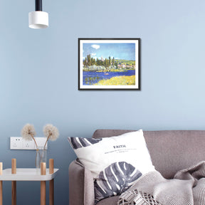 Claude Monet Wall Art Vetheuil Poster Framed