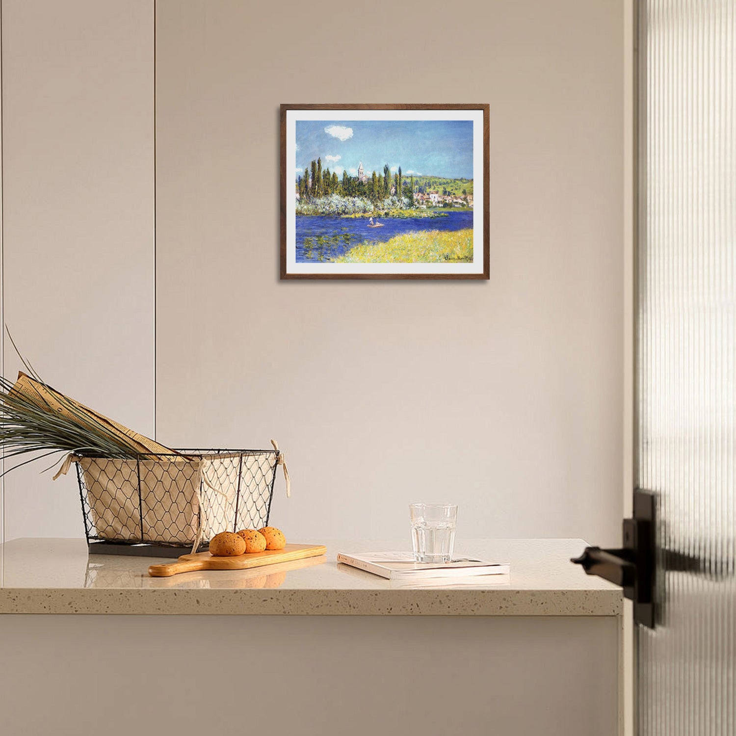 Claude Monet Wall Art Vetheuil Poster Framed