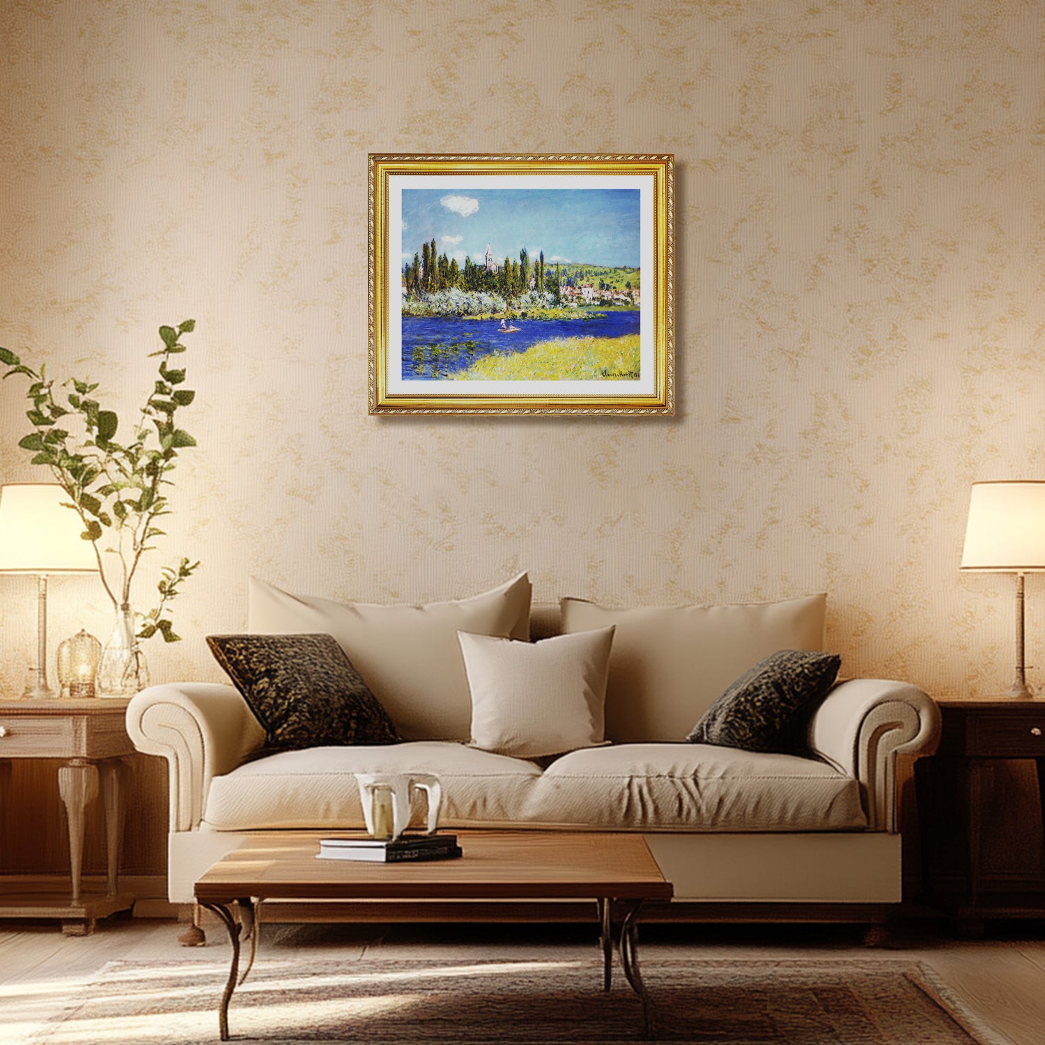 Claude Monet Wall Art Vetheuil Poster Framed