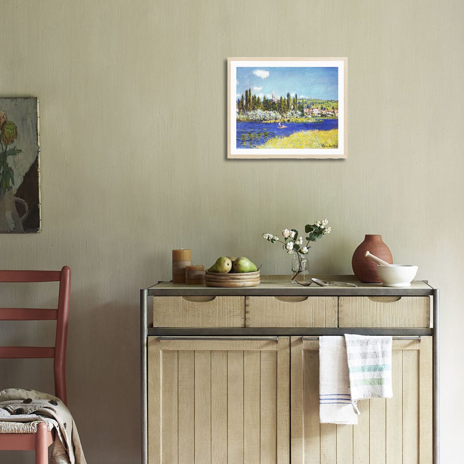 Claude Monet Wall Art Vetheuil In Summer Poster Framed