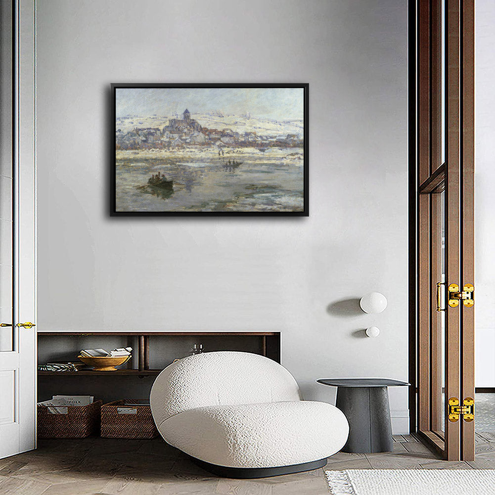 Vetheuil In Winter Canvas Art