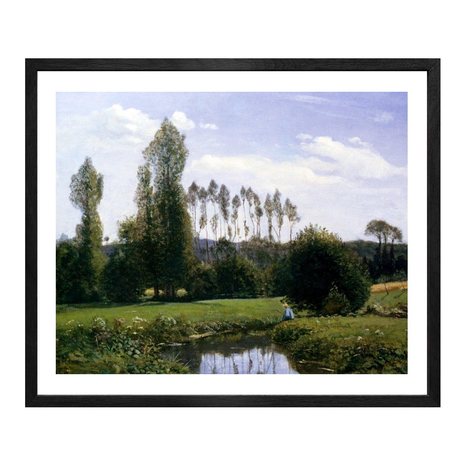Claude Monet Wall Art View At Rouelles Le Havre Poster Framed
