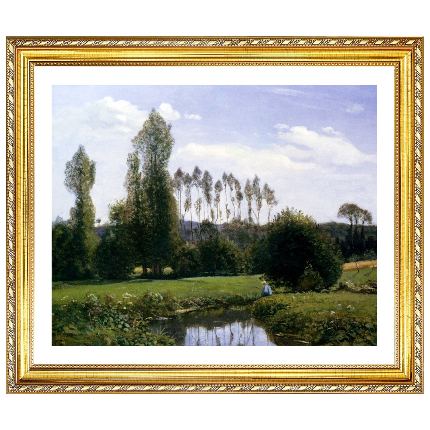 Claude Monet Wall Art View At Rouelles Le Havre Poster Framed