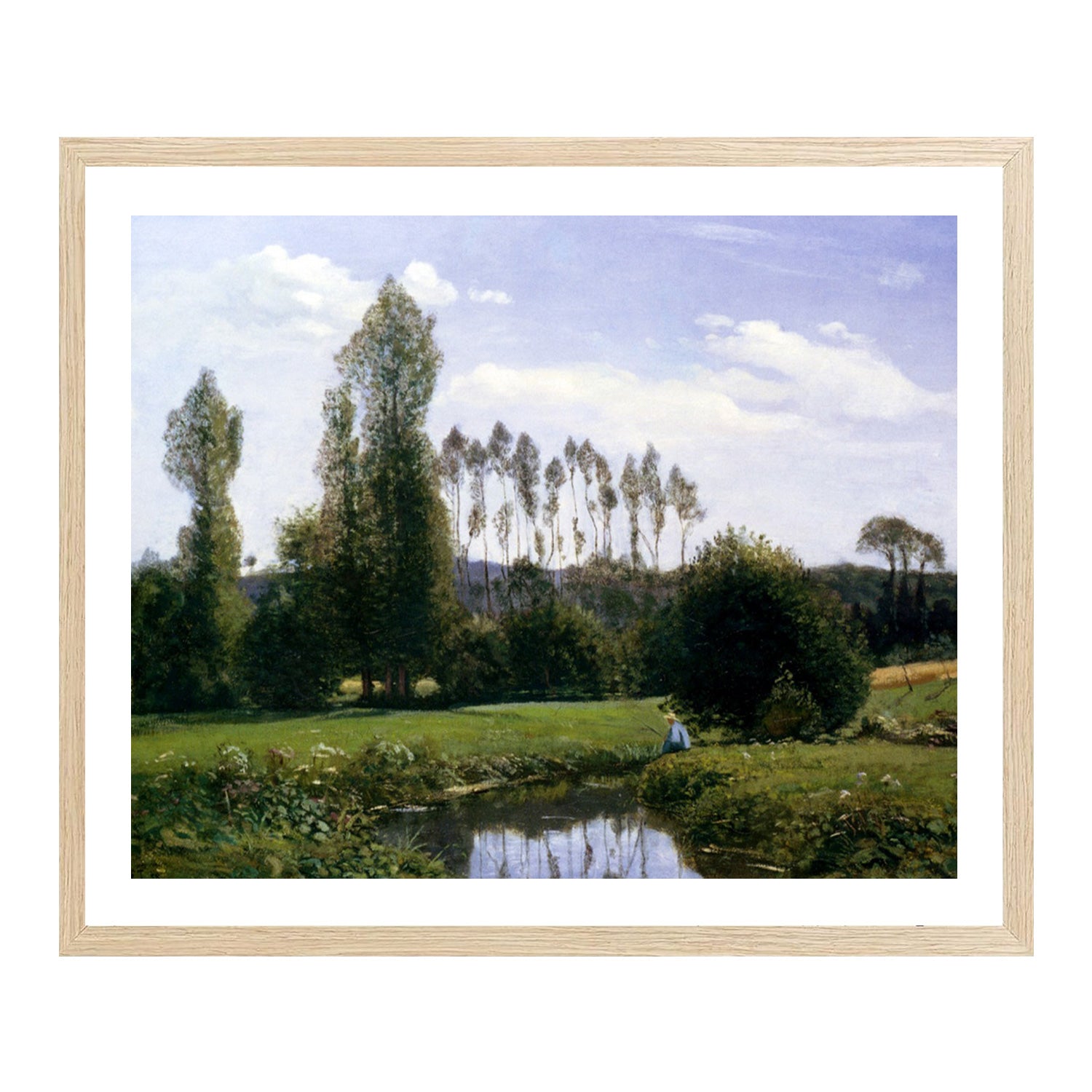 Claude Monet Wall Art View At Rouelles Le Havre Poster Framed
