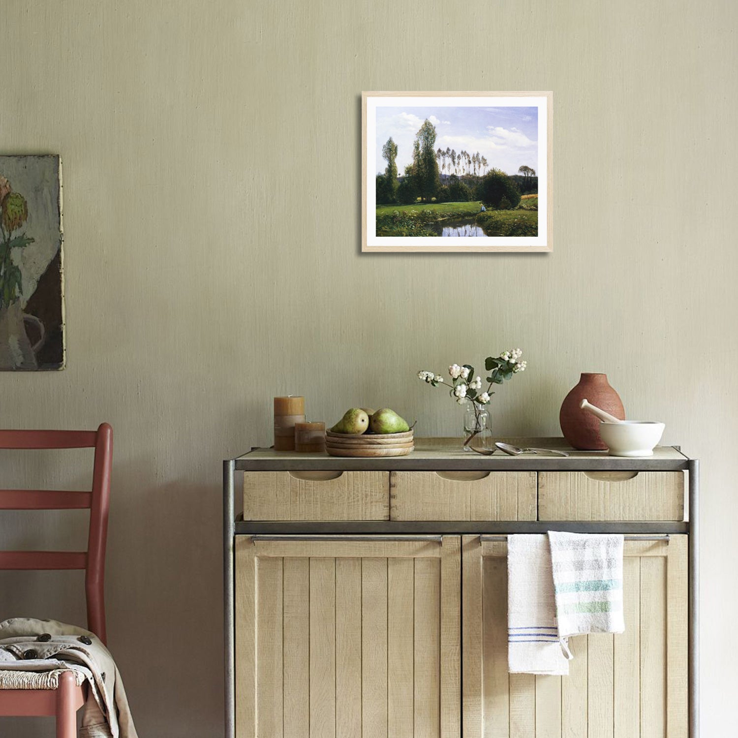 Claude Monet Wall Art View At Rouelles Le Havre Poster Framed