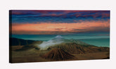 Volcano Landscape Clouds Canvas Art