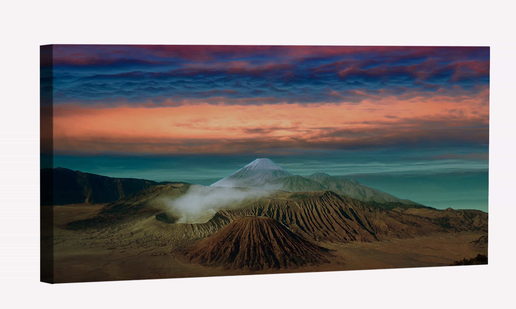 Volcano Landscape Clouds Canvas Art