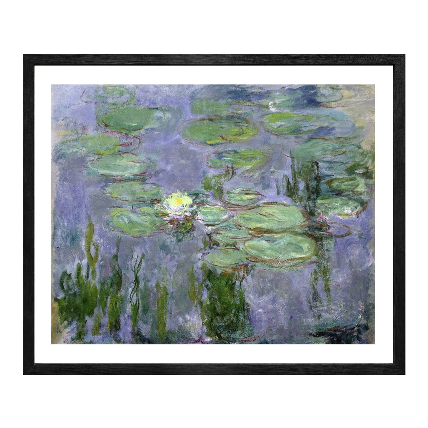 Claude Monet Wall Art Wate Lilies 1896 Poster Framed