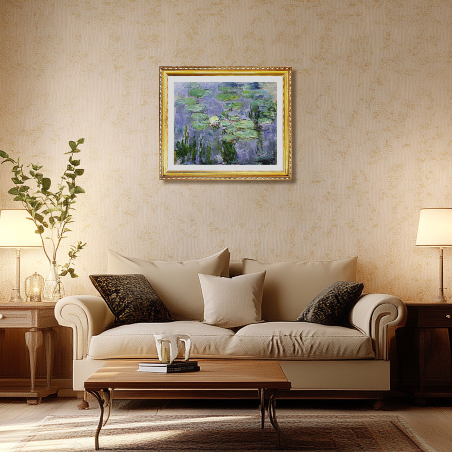 Claude Monet Wall Art Wate Lilies 1896 Poster Framed