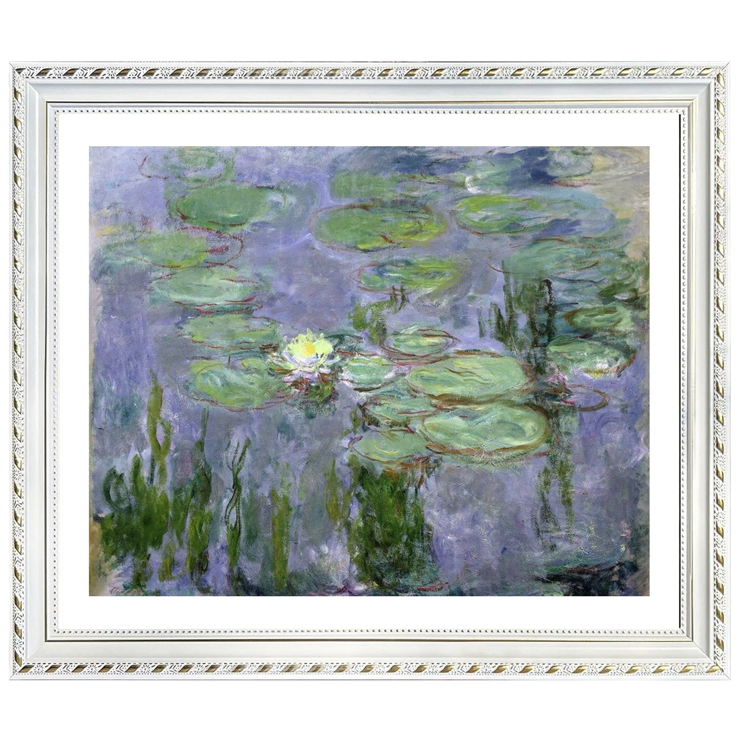 Claude Monet Wall Art Wate Lilies 1896 Poster Framed
