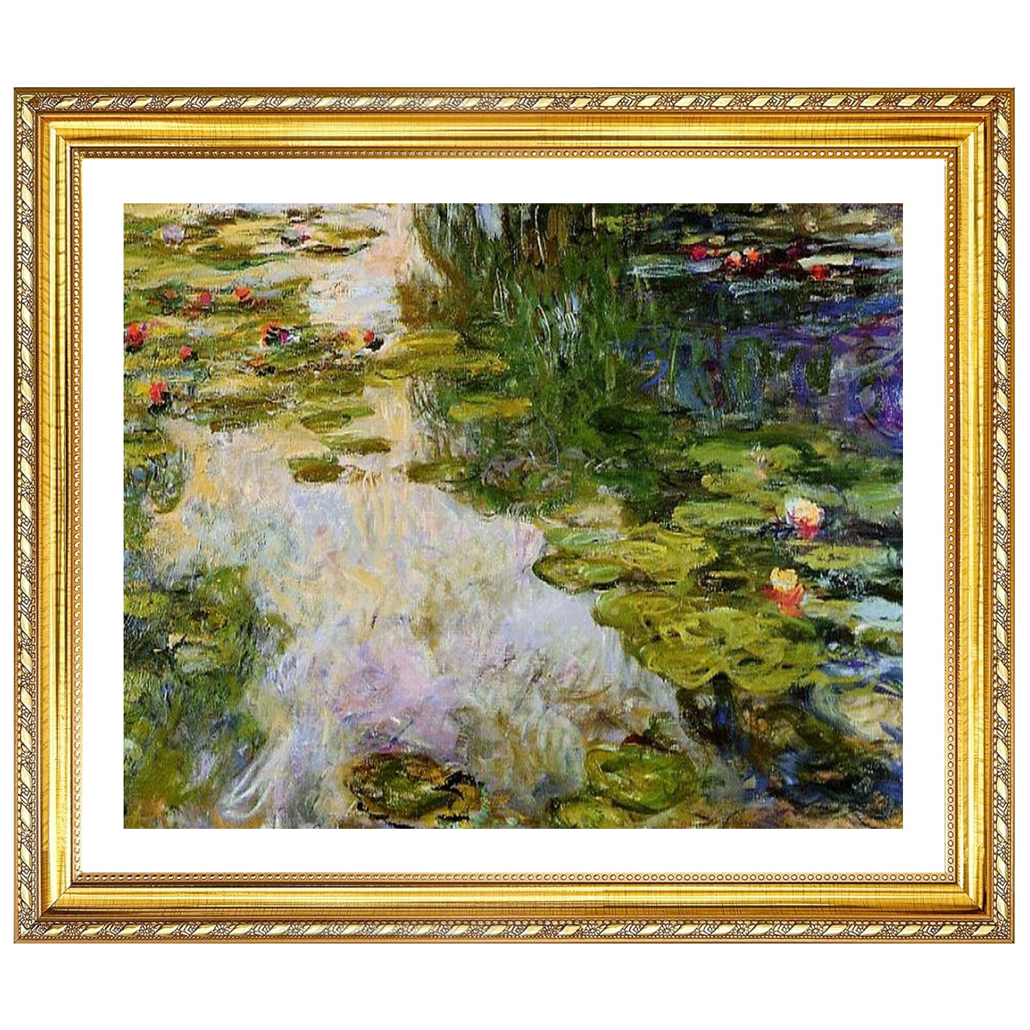 Claude Monet Wall Art Water Lilies 1919 Poster Framed