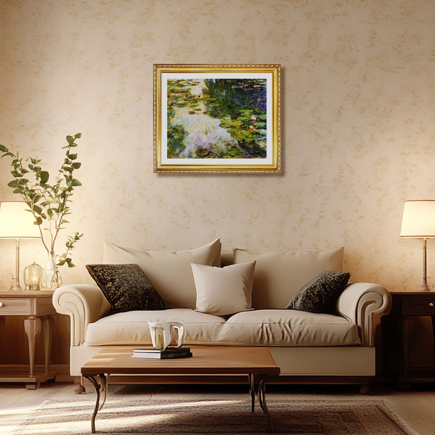 Claude Monet Wall Art Water Lilies 1919 Poster Framed