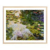 Claude Monet Wall Art Water Lilies And Japanese Bridge Black Poster Framed