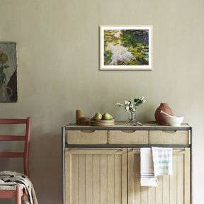 Claude Monet Wall Art Water Lilies And Japanese Bridge Black Poster Framed