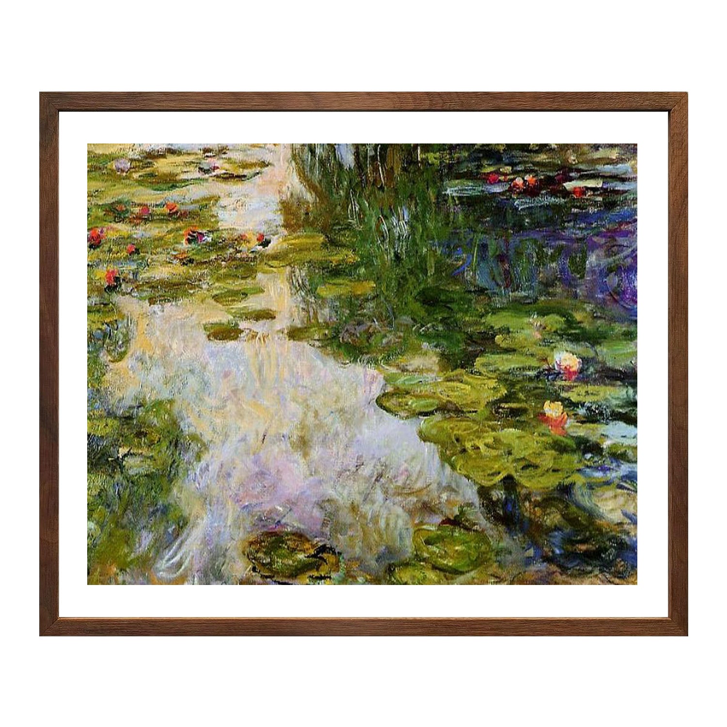 Claude Monet Wall Art Water Lilies 1919 Poster Framed