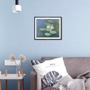 Claude Monet Wall Art Water Lilies Evening Effect Poster Framed