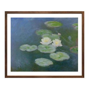 Claude Monet Wall Art Water Lilies Evening Effect Poster Framed