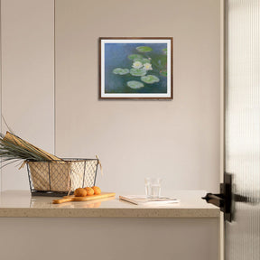 Claude Monet Wall Art Water Lilies Evening Effect Poster Framed