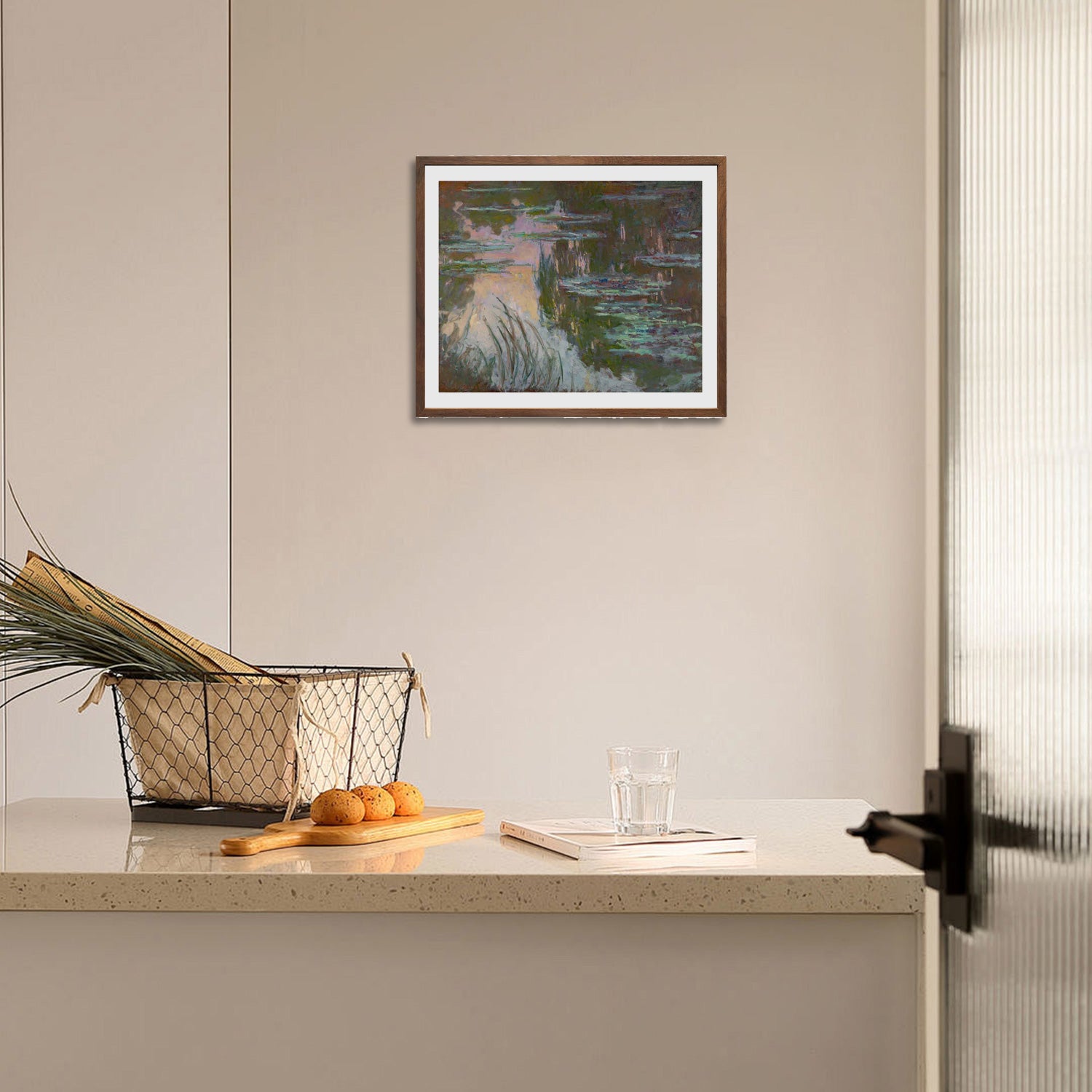 Claude Monet Wall Art Water Lilies 1919 Poster Framed