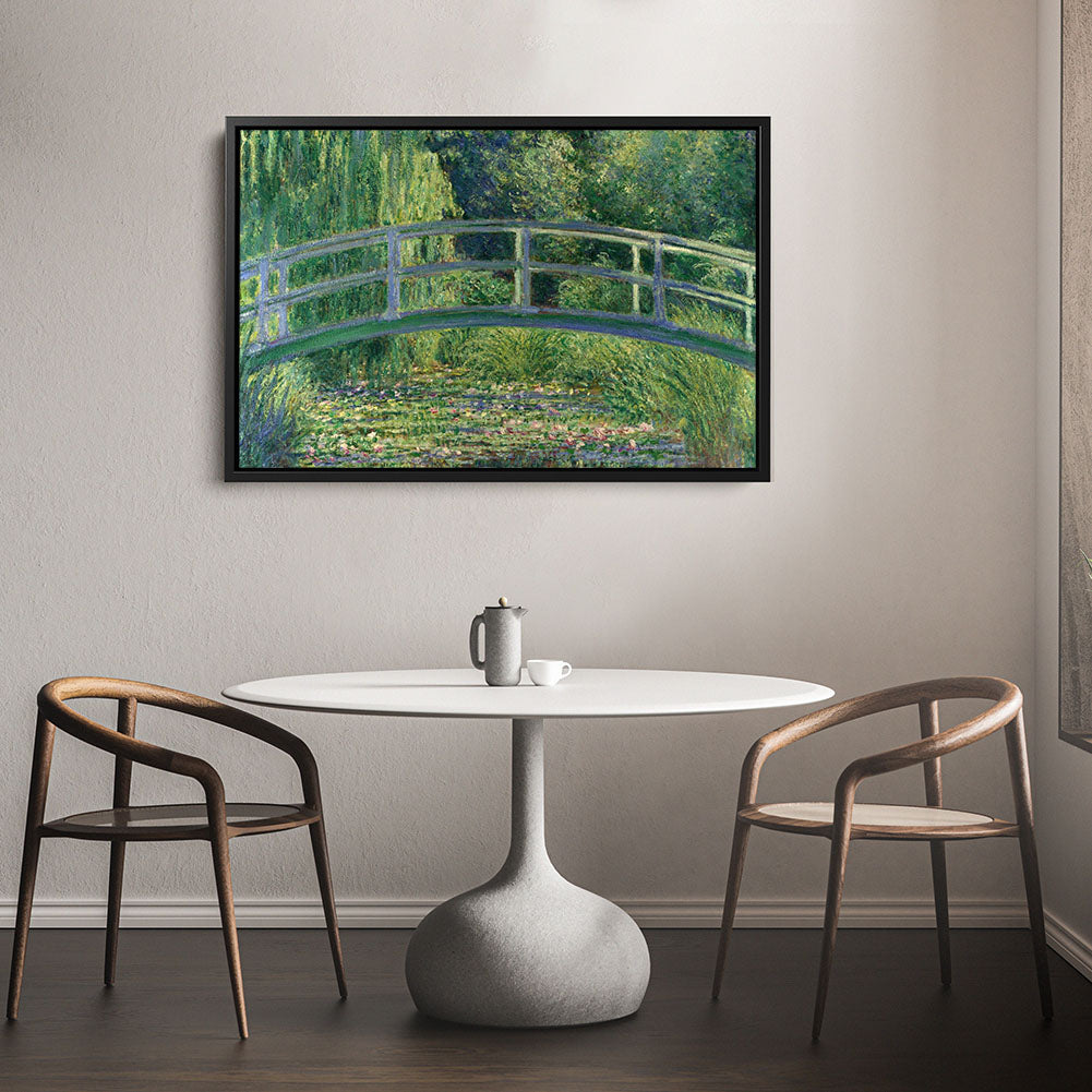 Water Lily Pond With The Japanese Bridge Canvas Art
