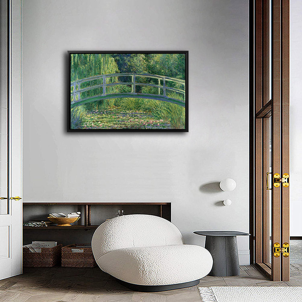 Water Lily Pond With The Japanese Bridge Canvas Art