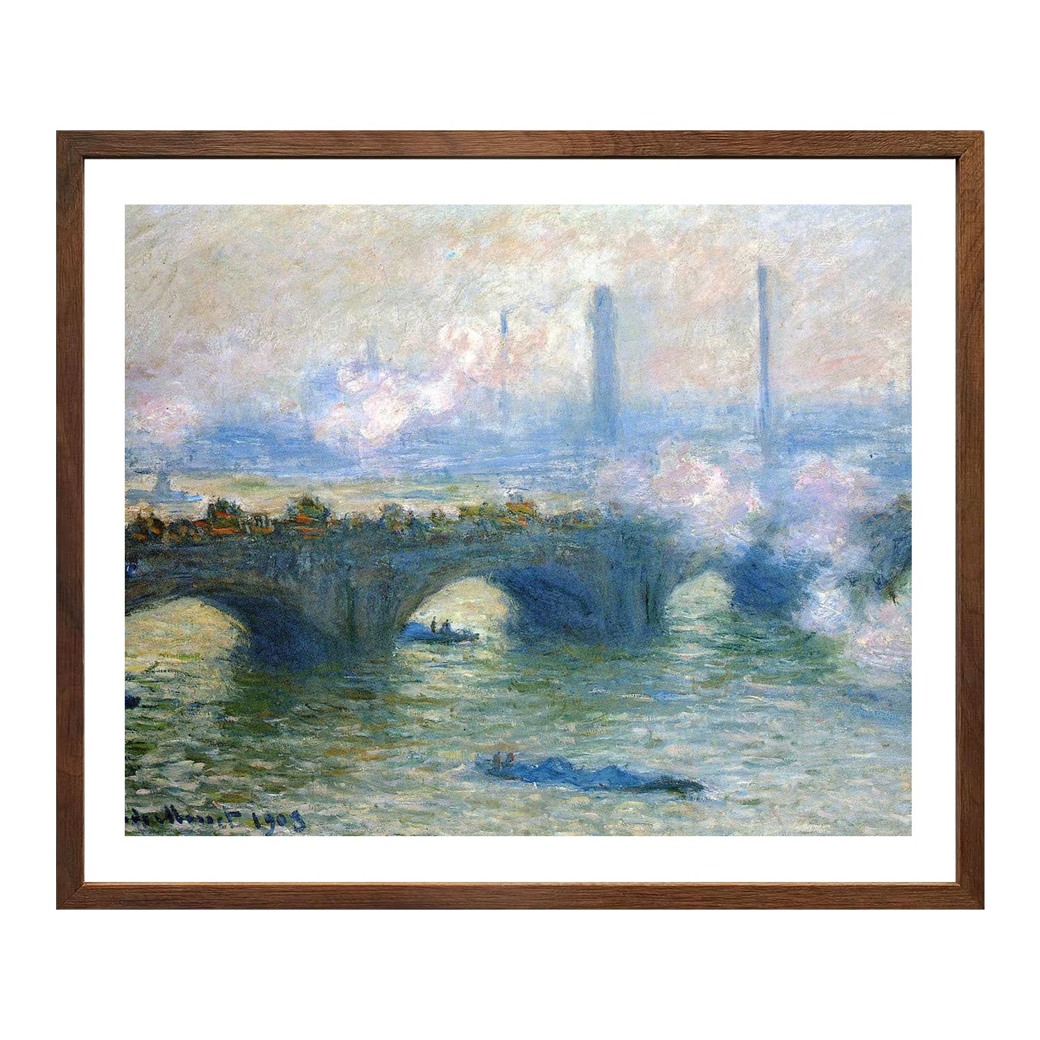 Claude Monet Wall Art Waterloo Bridge London Poster Framed