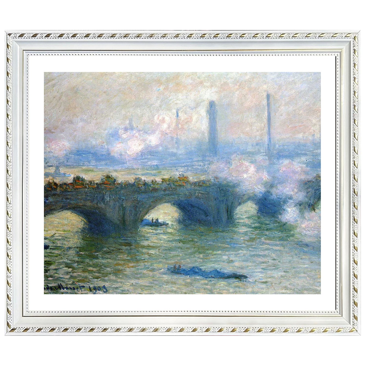 Claude Monet Wall Art Waterloo Bridge London Poster Framed
