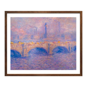 Claude Monet Wall Art Waterloo Bridge Sunlight Effect Poster Framed