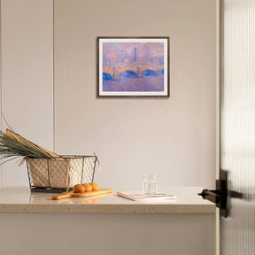 Claude Monet Wall Art Waterloo Bridge Sunlight Effect Poster Framed