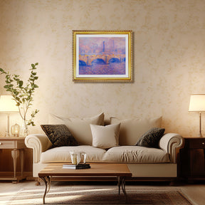 Claude Monet Wall Art Waterloo Bridge Sunlight Effect Poster Framed
