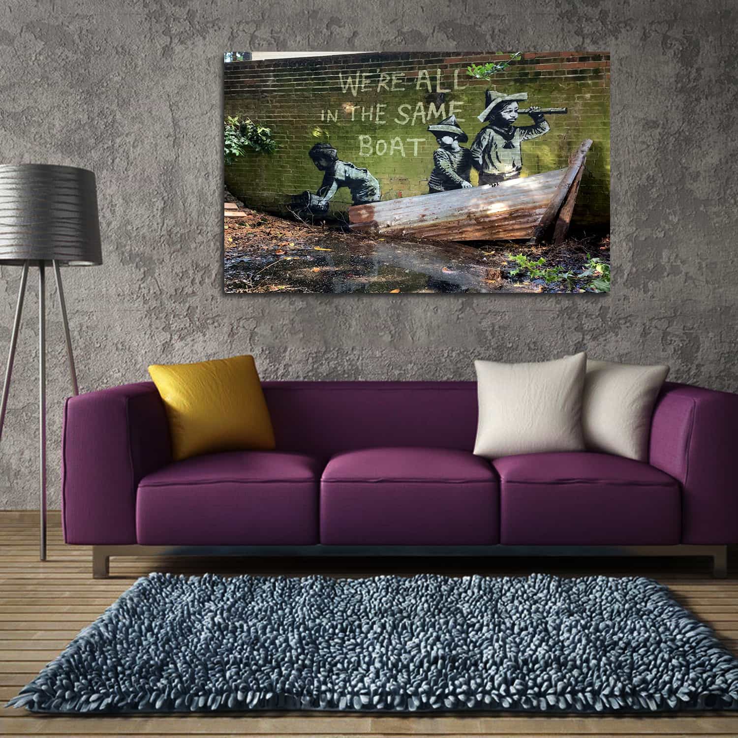 We Are All In The Same Boat Canvas Art