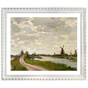 Claude Monet Wall Art Windmills At Haaldersbroek Zaandam Poster Framed