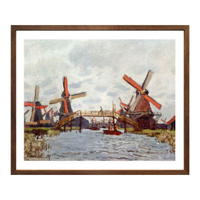 Claude Monet Wall Art Windmills Near Zaandam Poster Framed