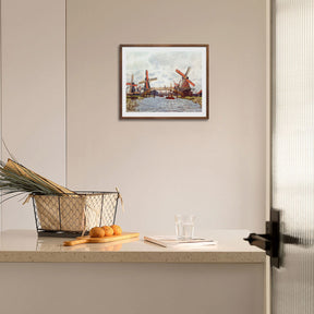 Claude Monet Wall Art Windmills Near Zaandam Poster Framed