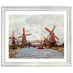Claude Monet Wall Art Windmills Near Zaandam Poster Framed