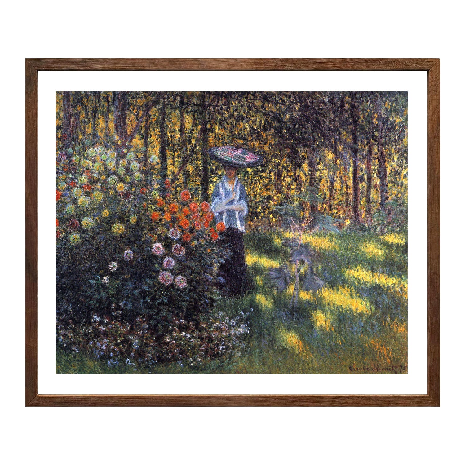 Claude Monet Wall Art Woman With A Parasol Poster Framed