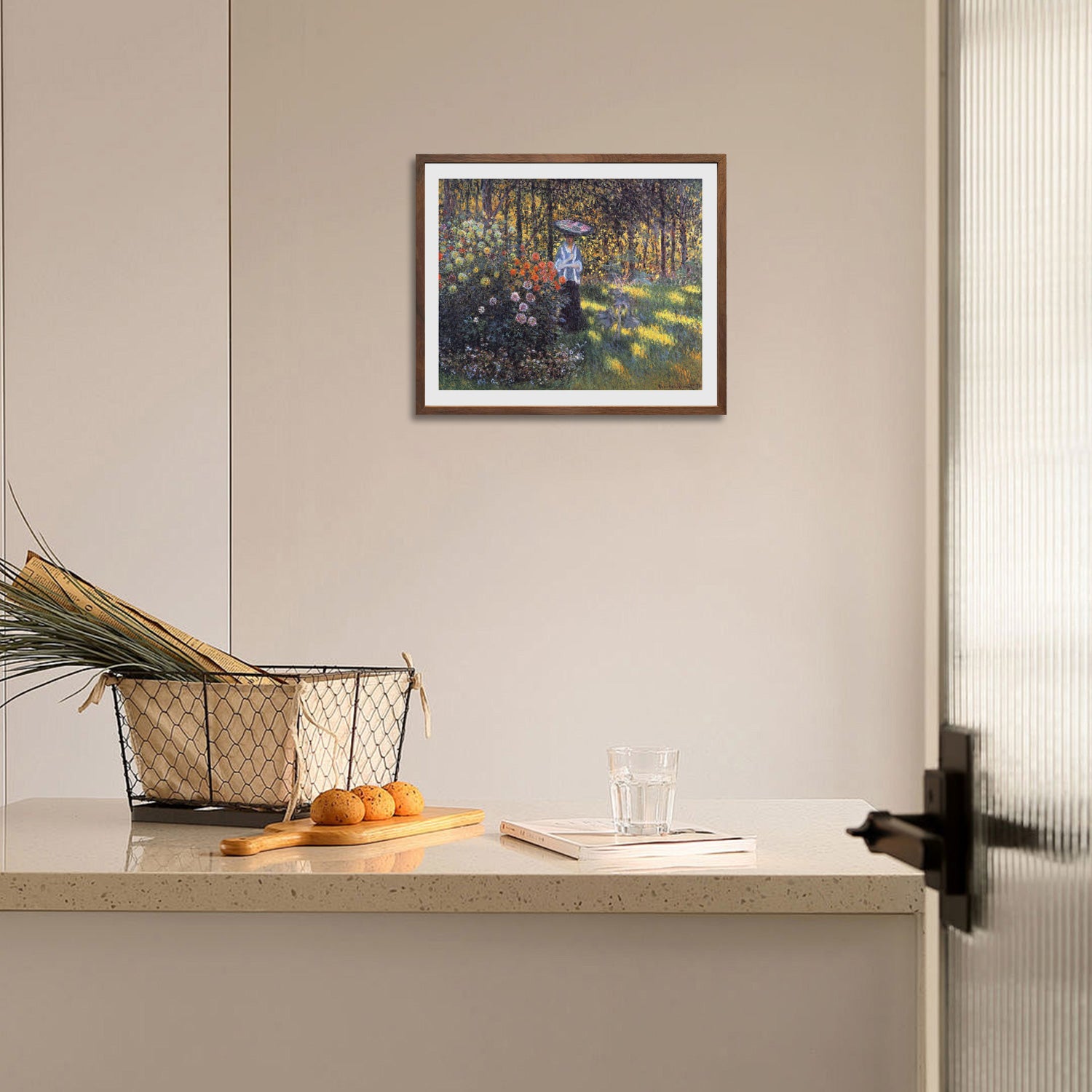 Claude Monet Wall Art Woman With A Parasol Poster Framed