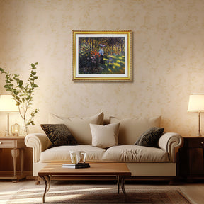 Claude Monet Wall Art Woman With A Parasol In The Garden In Argenteuil Poster Framed