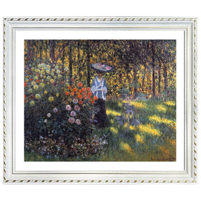Claude Monet Wall Art Woman With A Parasol In The Garden In Argenteuil Poster Framed