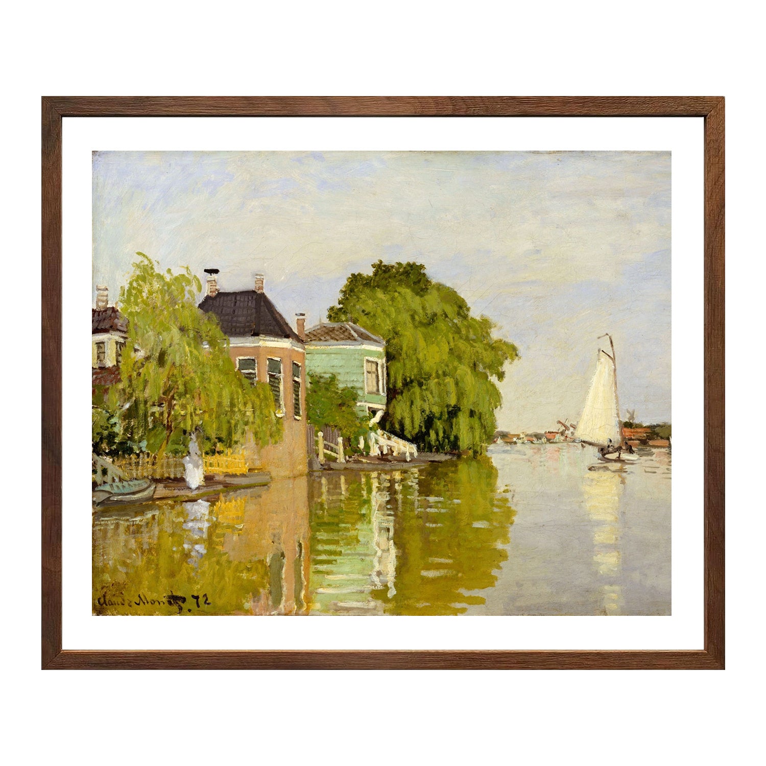 Claude Monet Wall Art Zaandam 1 Poster Framed
