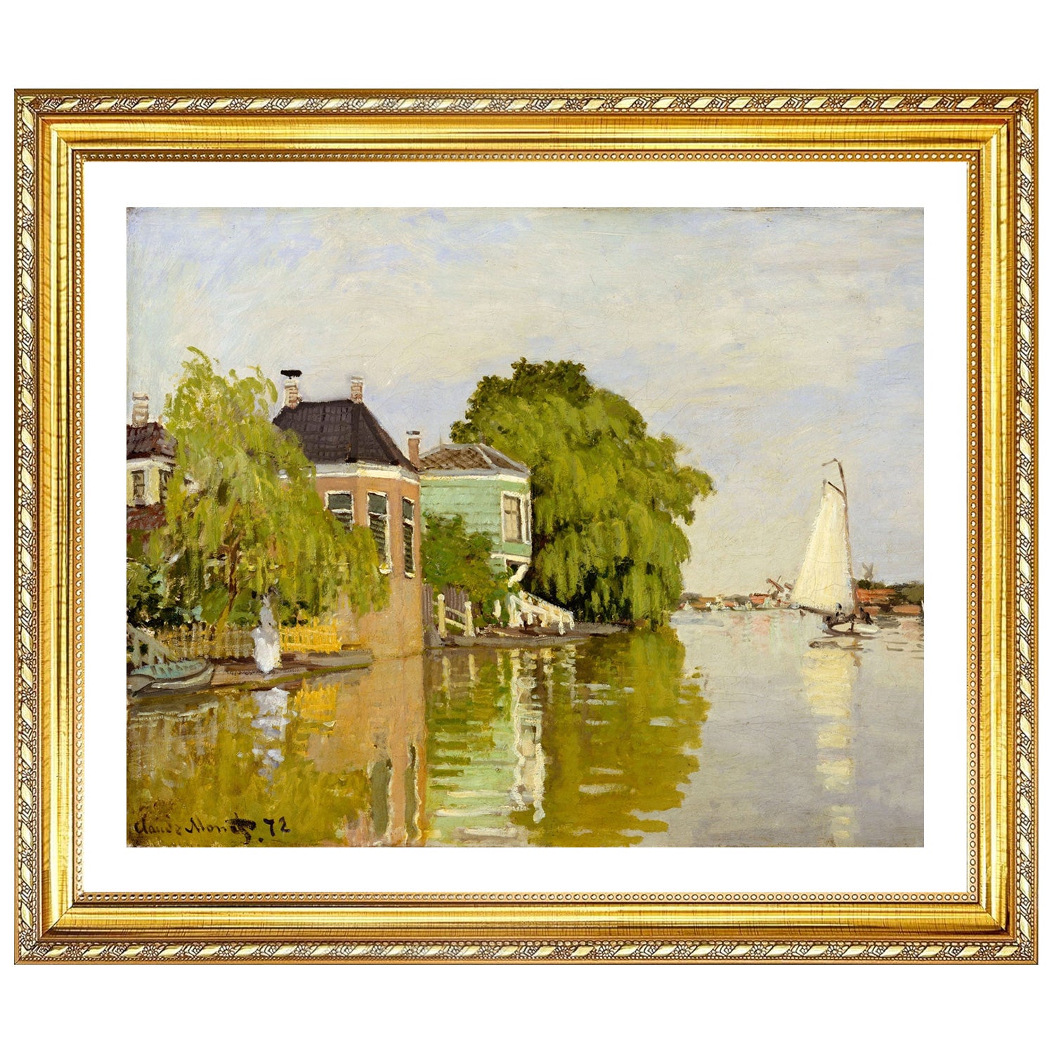 Claude Monet Wall Art Zaandam 1 Poster Framed