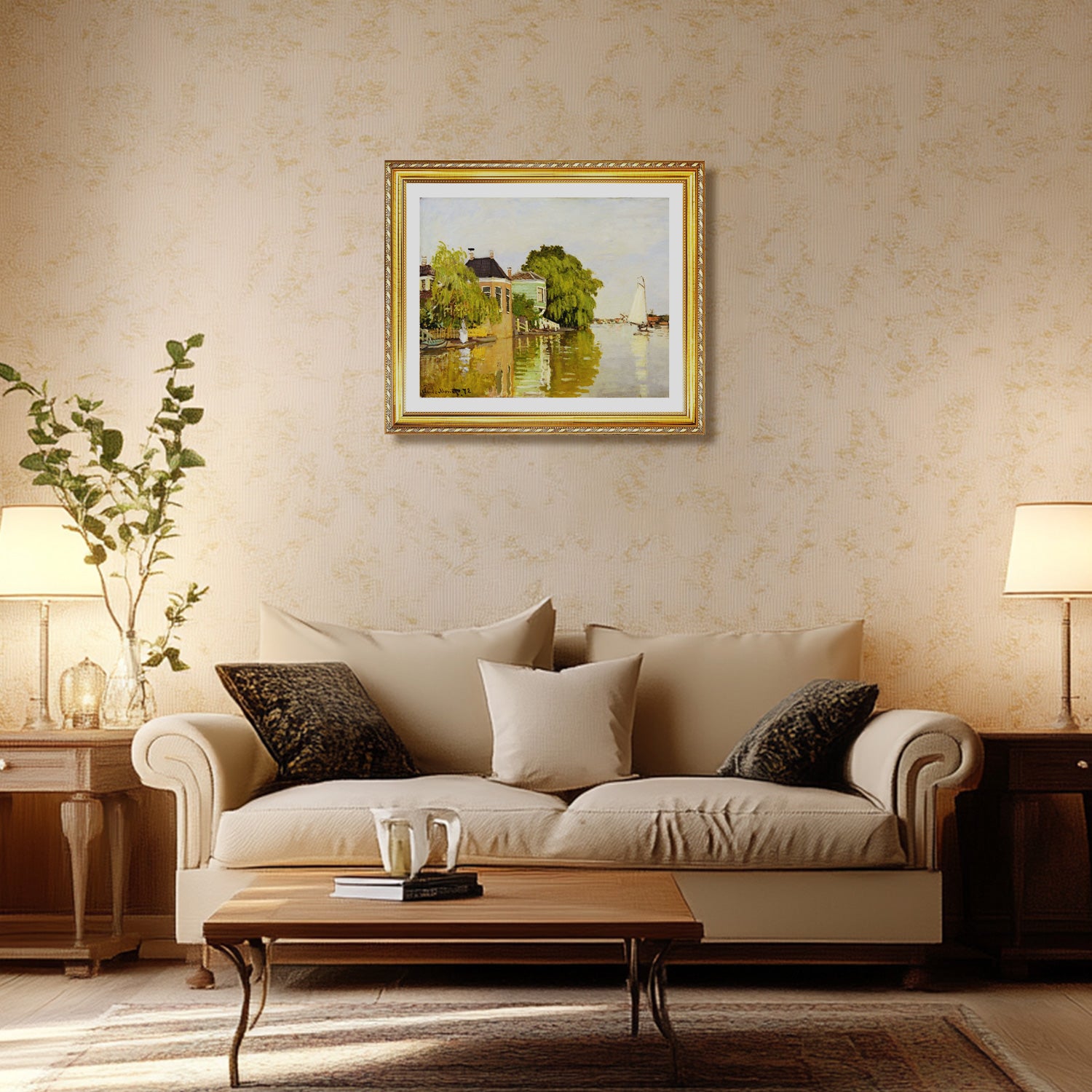 Claude Monet Wall Art Zaandam 1 Poster Framed