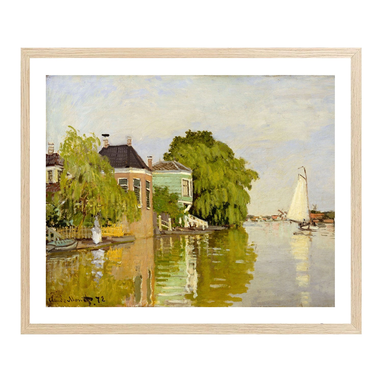 Claude Monet Wall Art Zaandam 1 Poster Framed